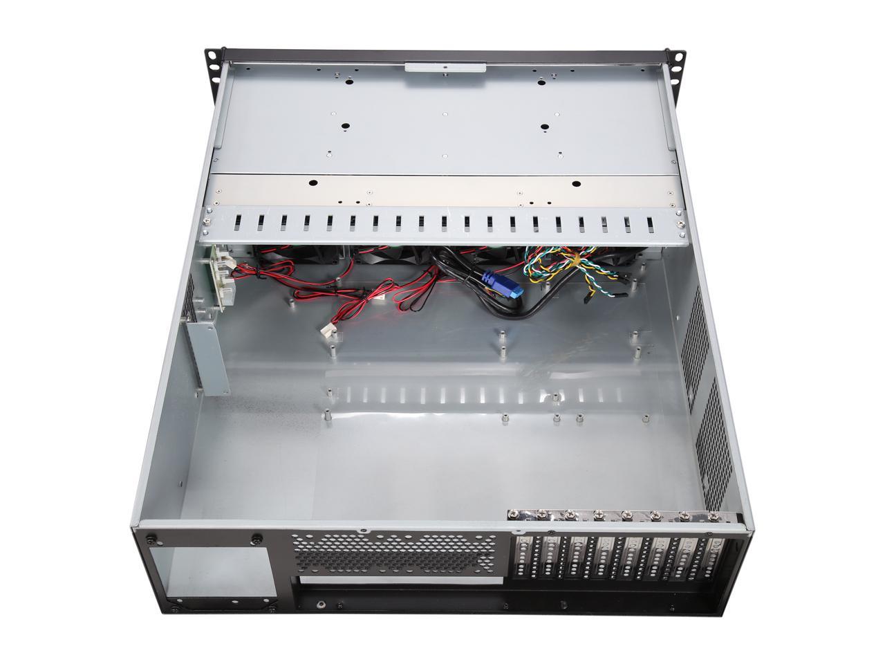 Athena Power RM-3U8G1043 Black SGCC (T=1.2mm) 3U Rackmount Server Case - OEM