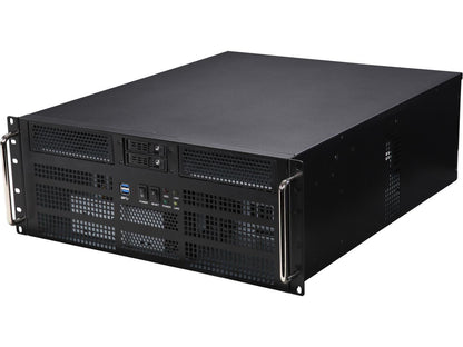 Athena Power RM-4U8G525 Black SGCC (T=1.2mm) 4U Rackmount Server Case 2 External 5.25" Drive Bays - OEM