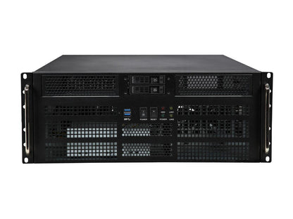 Athena Power RM-4U8G525 Black SGCC (T=1.2mm) 4U Rackmount Server Case 2 External 5.25" Drive Bays - OEM
