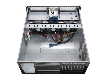 Athena Power RM-4U8G525 Black SGCC (T=1.2mm) 4U Rackmount Server Case 2 External 5.25" Drive Bays - OEM