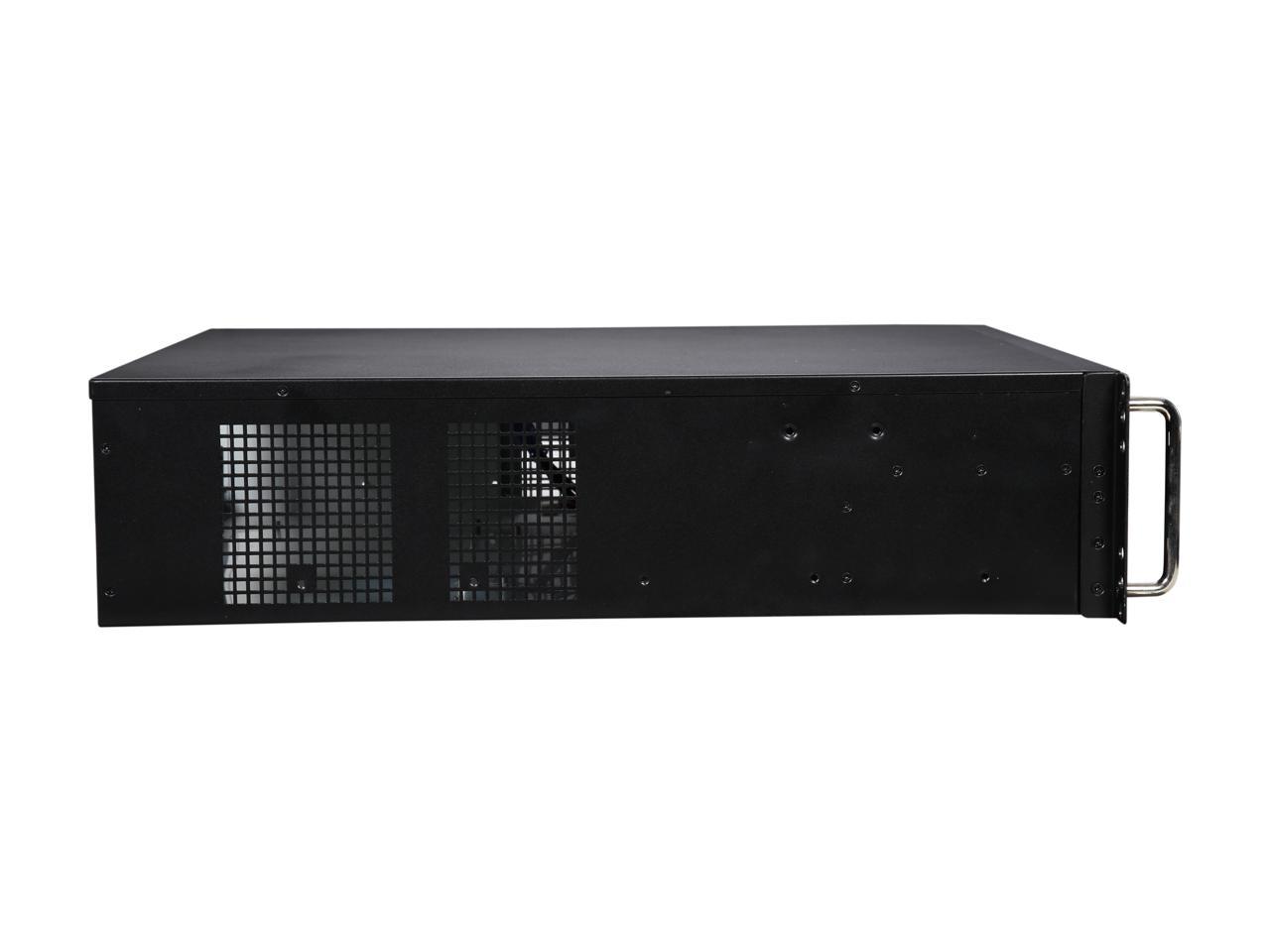 Athena Power RM-3U8G525 Black SGCC (T=1.2mm) 3U Rackmount Server Case 2 External 5.25" Drive Bays - OEM