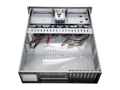 Athena Power RM-3U8G525 Black SGCC (T=1.2mm) 3U Rackmount Server Case 2 External 5.25" Drive Bays - OEM