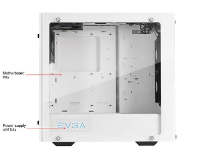 EVGA DG-76 Alpine White Mid-Tower, 2 Sides of Tempered Glass, RGB LED and Control Board, Gaming Case 166-W1-2232-KR