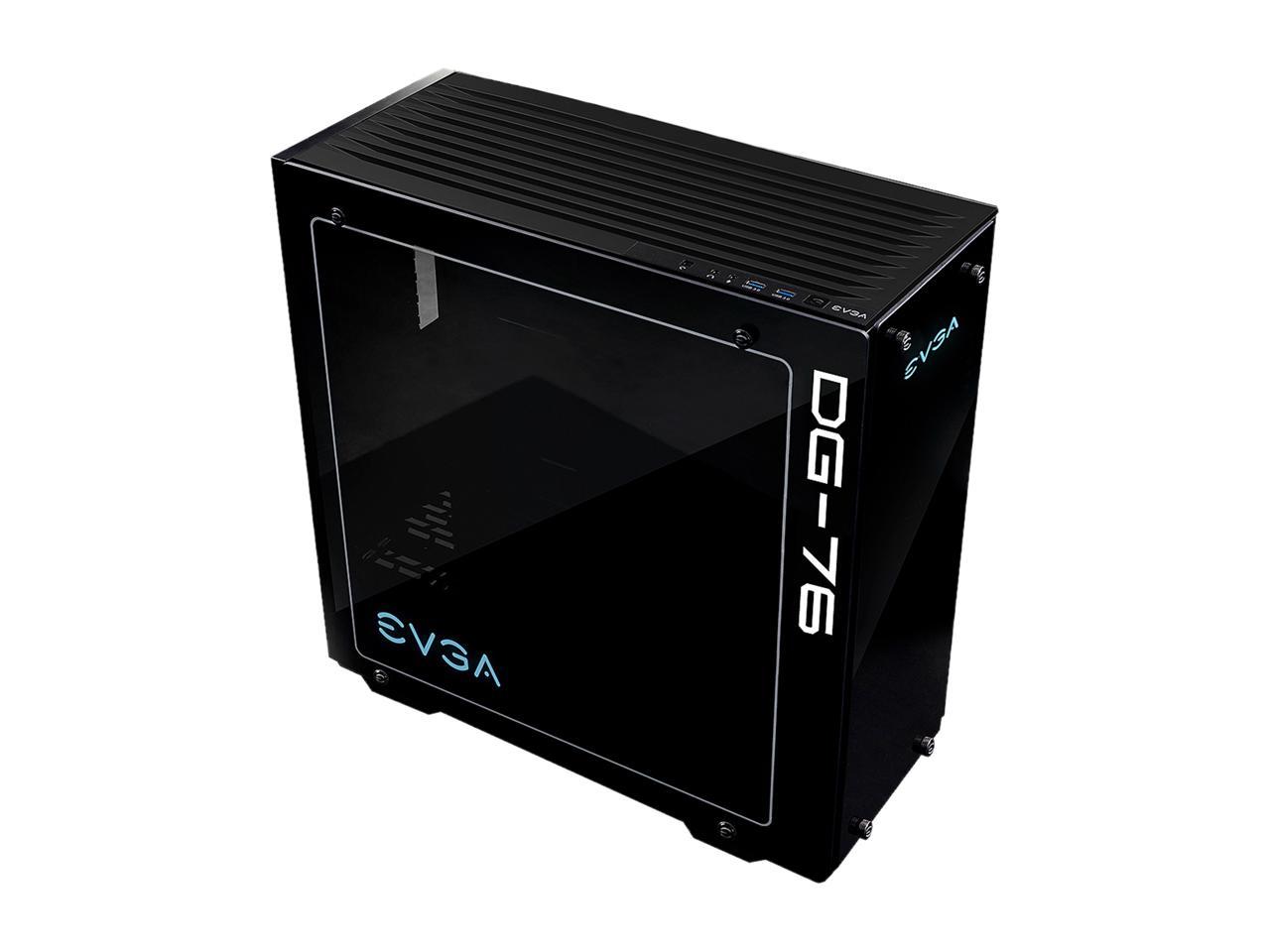 EVGA DG-76 Matte Black Mid-Tower, 2 Sides of Tempered Glass, RGB LED and Control Board, Gaming Case 160-B0-2230-KR