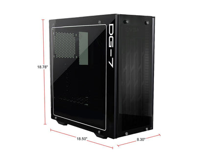EVGA DG-75 Matte Black Mid-Tower, 2 Sides of Tempered Glass, Gaming Case 150-B0-2020-KR