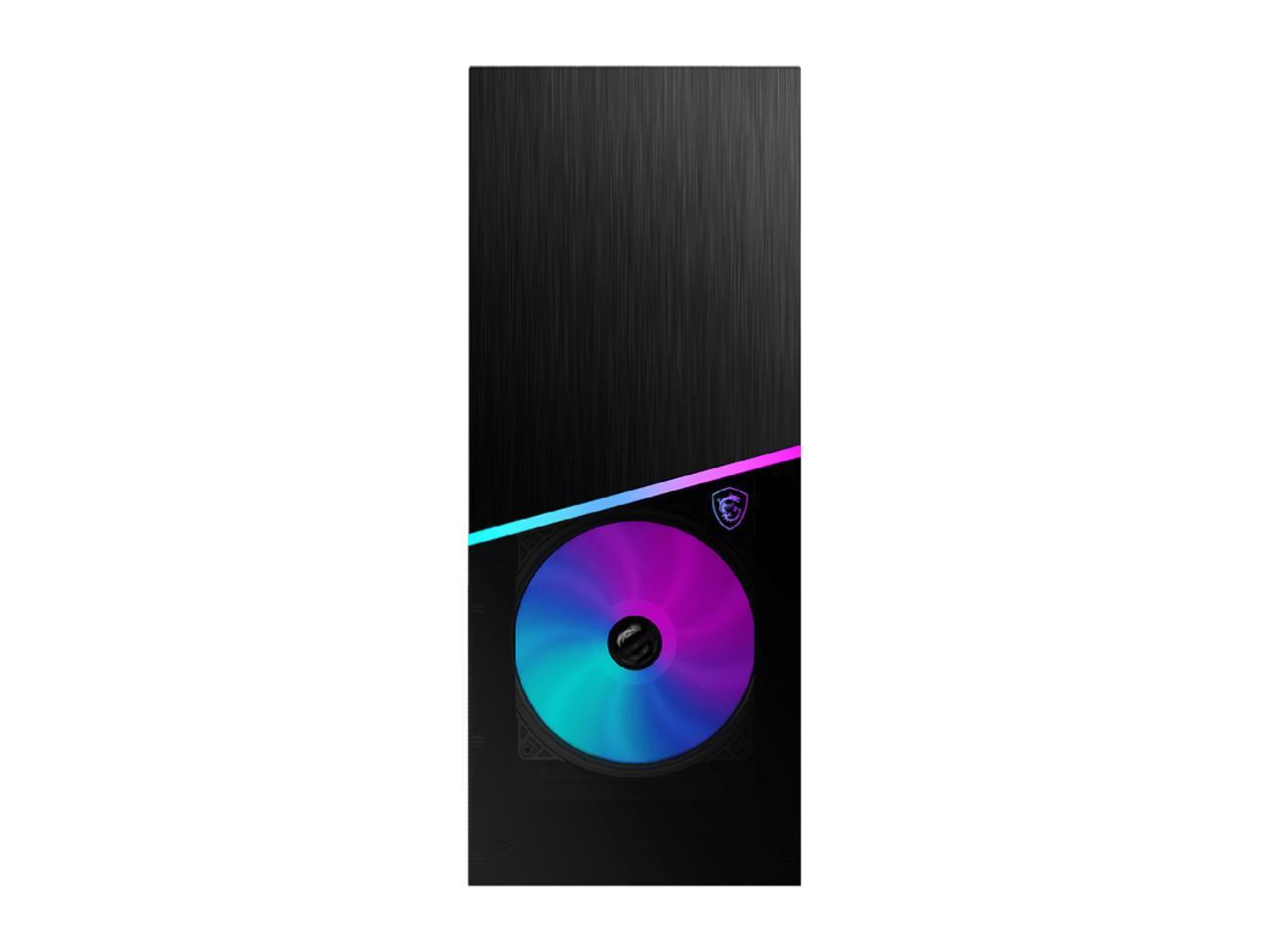 MSI MPG SEKIRA 500X Mid-Tower Aluminum and Steel Computer Case Designed for up to EATX Motherboards with USB 3.2 Gen 2 Type-C, 2x Tool-Less Tempered Glass, and Five Case Fans included.