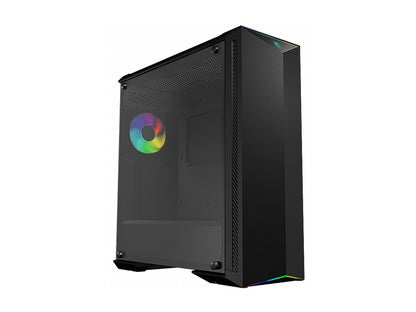 MSI MPG GUNGNIR 100 Mid-Tower Chassis Support up to EATX Motherboard, 3D-PRINTING Customized Parts, Side Panel of 4mm Tempered Glass, 120mm ARGB Fan, 1 to 8 ARGB LED Hub, Reserved Cooling Space and Front USB 3.0 Ports