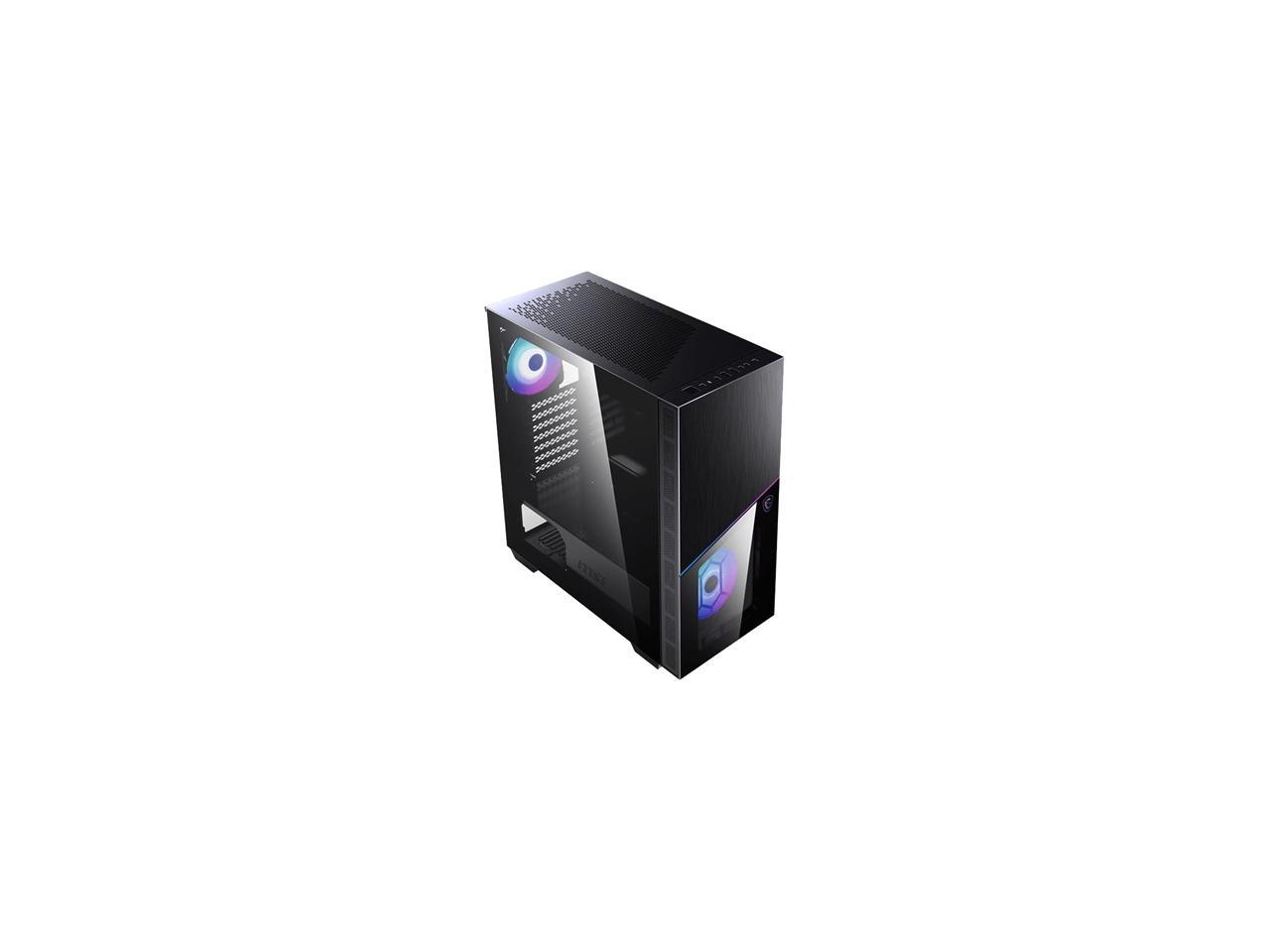 MSI MPG SEKIRA 100R Black Steel / Plastic / Tempered Glass ATX Mid Tower Gaming Case with 4 x 120mm ARGB Fan Pre-installed