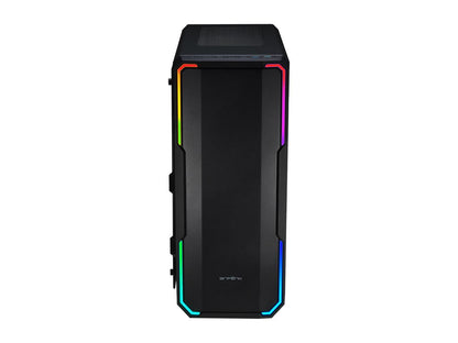 BitFenix Enso Case Black, Tempered Glass Window Side Panel, ATX/Micro ATX/Mini ITX Form Factor, Asus AURA SYNC 3 pin Addressable RGB LED, ATX PSU Compatible BFC-ENS-150-KKWGK-RP
