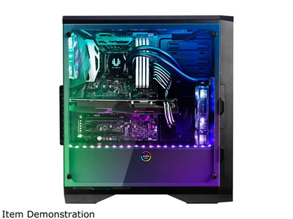 BitFenix Enso Case Black, Tempered Glass Window Side Panel, ATX/Micro ATX/Mini ITX Form Factor, Asus AURA SYNC 3 pin Addressable RGB LED, ATX PSU Compatible BFC-ENS-150-KKWGK-RP