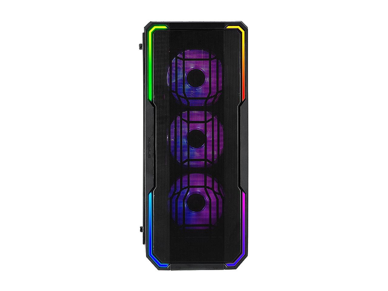 BitFenix Enso Mesh Case Black, Mesh Front Panel, Tempered Glass Window Side Panel, ATX/Micro ATX/Mini ITX Form Factor, Asus AURA SYNC 3 pin Addressable RGB LED, ATX PSU Compatible BFC-ESM-150-KKWGK-RP