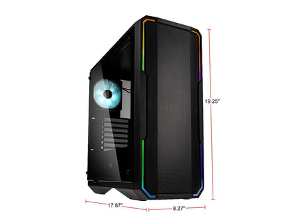 BitFenix Enso Mesh Case Black, Mesh Front Panel, Tempered Glass Window Side Panel, ATX/Micro ATX/Mini ITX Form Factor, Asus AURA SYNC 3 pin Addressable RGB LED, ATX PSU Compatible BFC-ESM-150-KKWGK-RP