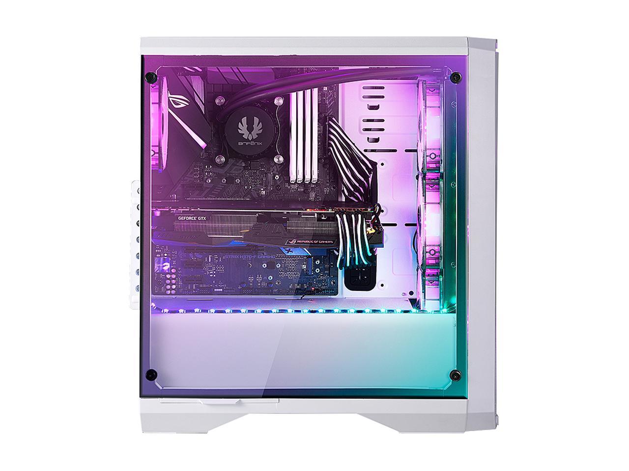 BitFenix Enso Mesh Case White, Mesh Front Panel, Tempered Glass Window Side Panel, ATX/Micro ATX/Mini ITX Form Factor, Asus AURA SYNC 3 pin Addressable RGB LED, ATX PSU Compatible BFC-ESM-150-WWWGK-RP