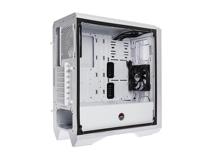 BitFenix Enso Mesh Case White, Mesh Front Panel, Tempered Glass Window Side Panel, ATX/Micro ATX/Mini ITX Form Factor, Asus AURA SYNC 3 pin Addressable RGB LED, ATX PSU Compatible BFC-ESM-150-WWWGK-RP