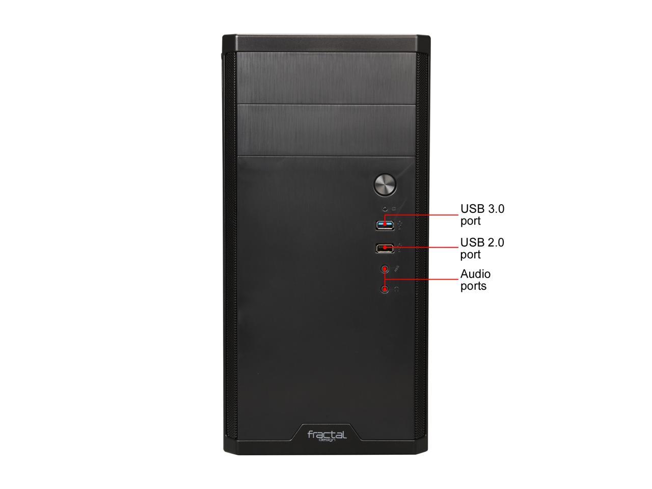 Fractal Design Core 1100, Black, Micro ATX, Mini Tower, Computer Case