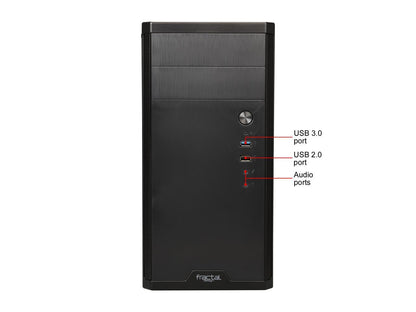 Fractal Design Core 1100, Black, Micro ATX, Mini Tower, Computer Case