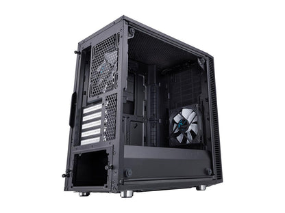 Fractal Design Define Mini C TG Black Tempered Glass Window Silent Compact Micro ATX Mini Tower Computer Case