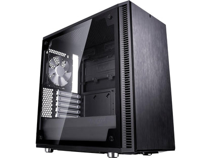 Fractal Design Define Mini C TG Black Tempered Glass Window Silent Compact Micro ATX Mini Tower Computer Case