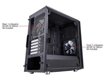 Fractal Design Define Mini C TG Black Tempered Glass Window Silent Compact Micro ATX Mini Tower Computer Case