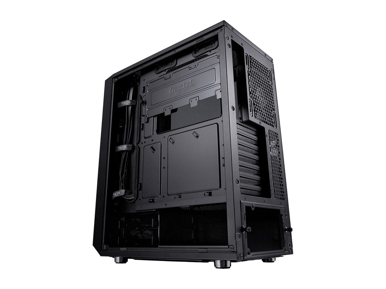 Fractal Design Meshify C Black ATX High-Airflow Compact Dark Tint Tempered Glass Window Mid Tower Computer Case, FD-CA-MESH-C-BKO-TG