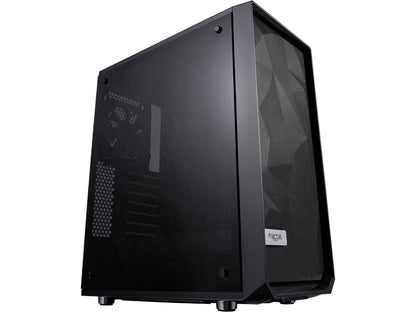 Fractal Design Meshify C Black ATX High-Airflow Compact Dark Tint Tempered Glass Window Mid Tower Computer Case, FD-CA-MESH-C-BKO-TG