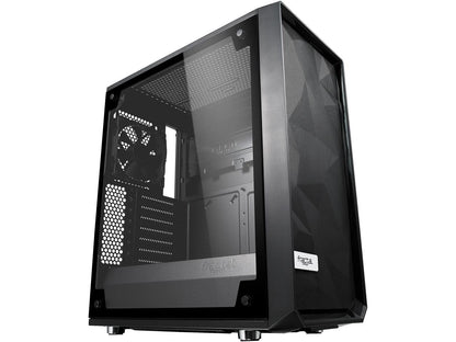 Fractal Design Meshify C Black ATX High-Airflow Compact Light Tint Tempered Glass Mid Tower Computer Case, FD-CA-MESH-C-BKO-TGL