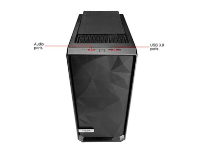 Fractal Design Meshify C Black ATX High-Airflow Compact Light Tint Tempered Glass Mid Tower Computer Case, FD-CA-MESH-C-BKO-TGL