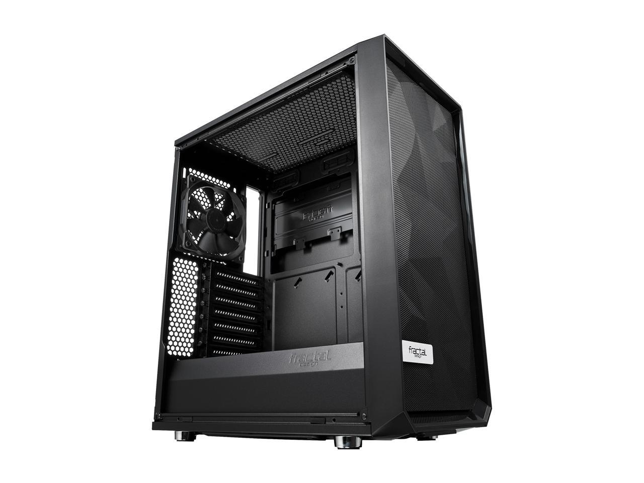 Fractal Design Meshify C Black ATX High-Airflow Compact Mid Tower Computer Case, FD-CA-MESH-C-BKO