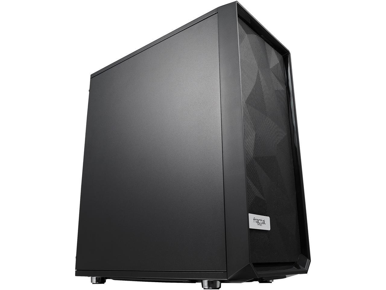 Fractal Design Meshify C Black ATX High-Airflow Compact Mid Tower Computer Case, FD-CA-MESH-C-BKO