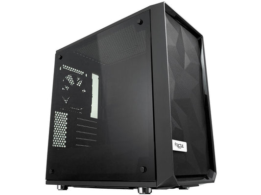 Fractal Design Meshify C Mini Black Micro ATX High-Airflow Compact Tinted Tempered Glass Window Mid Tower Computer Case, MESH-C-MINI-BKO-TGD