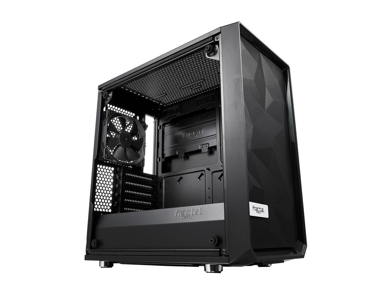 Fractal Design Meshify C Mini Black Micro ATX High-Airflow Compact Tinted Tempered Glass Window Mid Tower Computer Case
