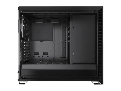 Fractal Design Vector RS Blackout ATX Silent Modular Dark Tint Tempered Glass Window Mid Tower Computer Case with ARGB LED strip and Adjust R1 RGB Controller