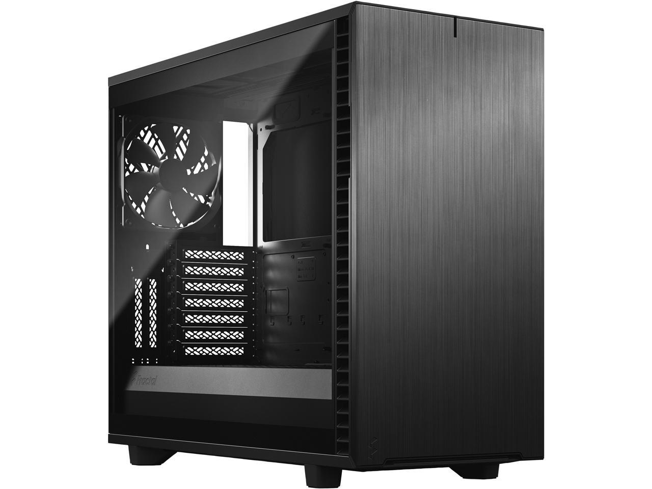Fractal Design Define 7 Black Brushed Aluminum / Steel E-ATX Silent Modular Tempered Glass Window Mid Tower Computer Case
