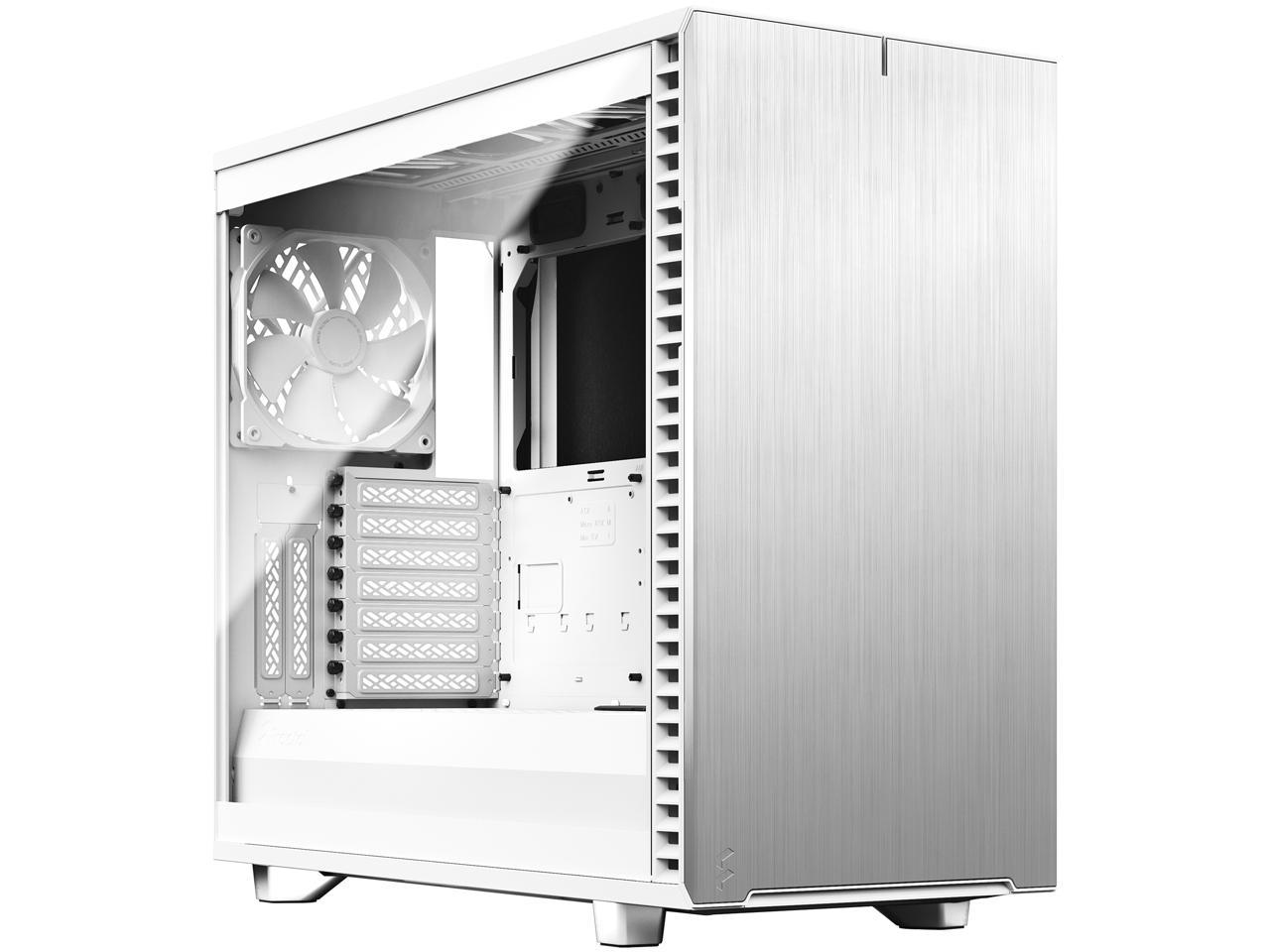 Fractal Design Define 7 White Brushed Aluminum / Steel E-ATX Silent Modular Tempered Glass Window Mid Tower Computer Case