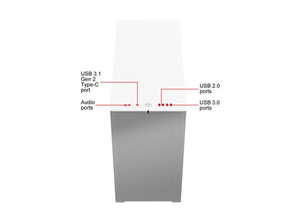 Fractal Design Define 7 White Brushed Aluminum / Steel E-ATX Silent Modular Tempered Glass Window Mid Tower Computer Case