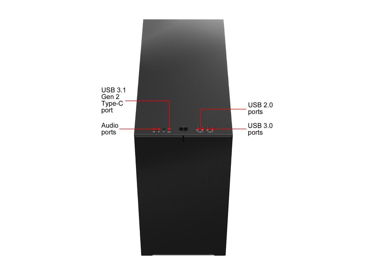 Fractal Design Define 7 Gray Brushed Aluminum/Steel E-ATX Silent Modular Tempered Glass Window Mid Tower Computer Case