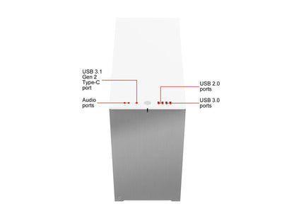 Fractal Design Define 7 White Brushed Aluminum/Steel E-ATX Silent Modular Mid Tower Computer Case