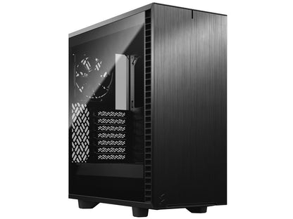 Fractal Design Define 7 Compact Black Brushed Aluminum/Steel ATX Compact Silent Dark Tinted Tempered Glass Window Mid Tower Computer Case