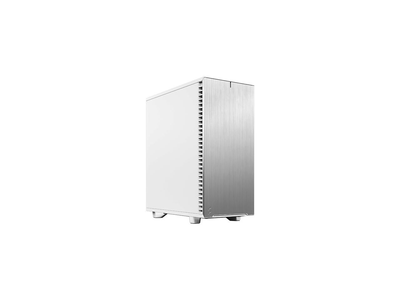 Fractal Design Define 7 Compact White Brushed Aluminum/Steel ATX Compact Silent Mid Tower Computer Case, FD-C-DEF7C-05