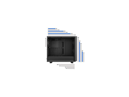 Fractal Design Meshify 2 Gray ATX Flexible Light Tinted Tempered Glass Window Mid Tower Computer Case, FD-C-MES2A-04