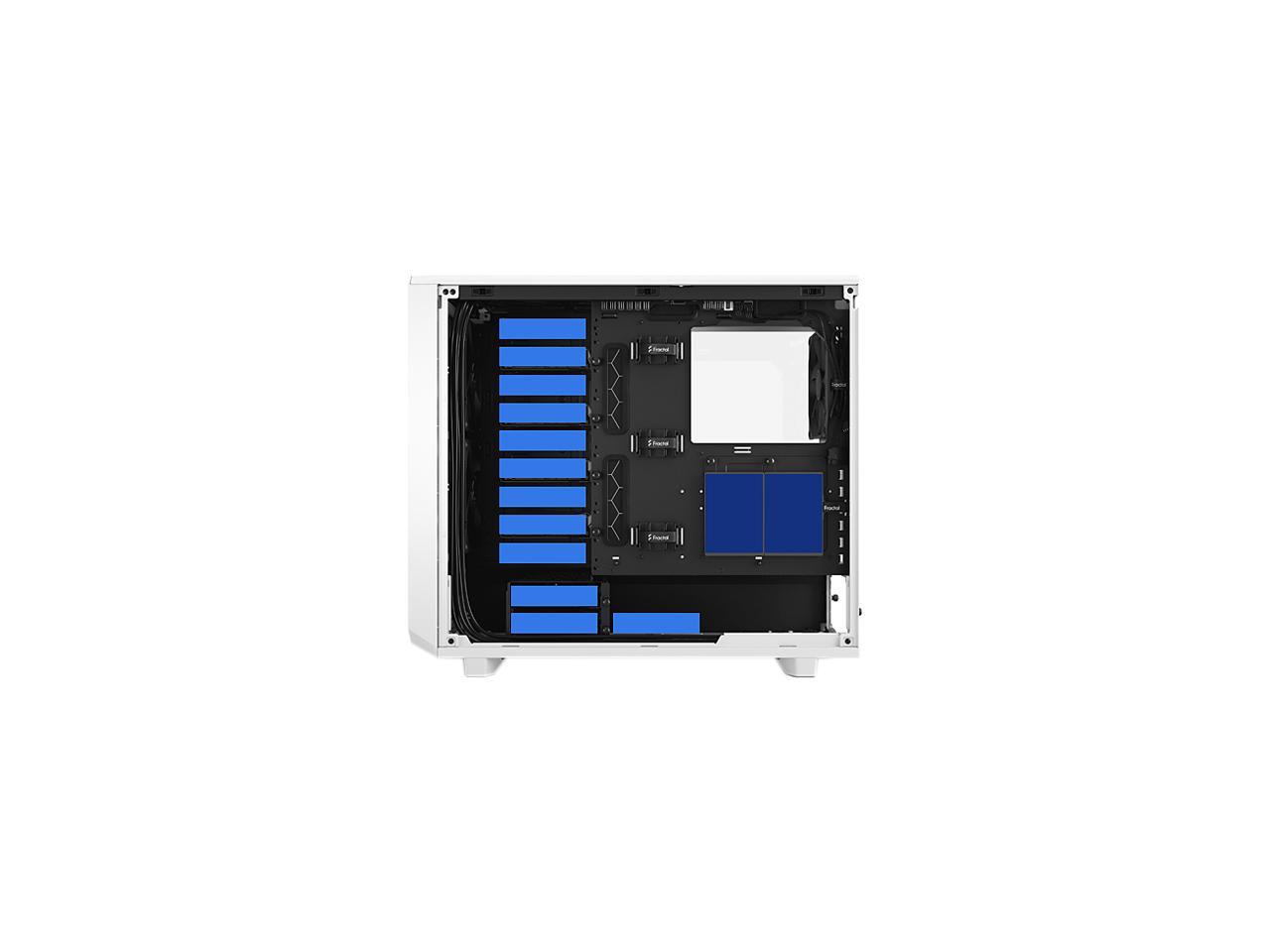 Fractal Design Meshify 2 White ATX Flexible Tempered Glass Window Mid Tower Computer Case, FD-C-MES2A-05