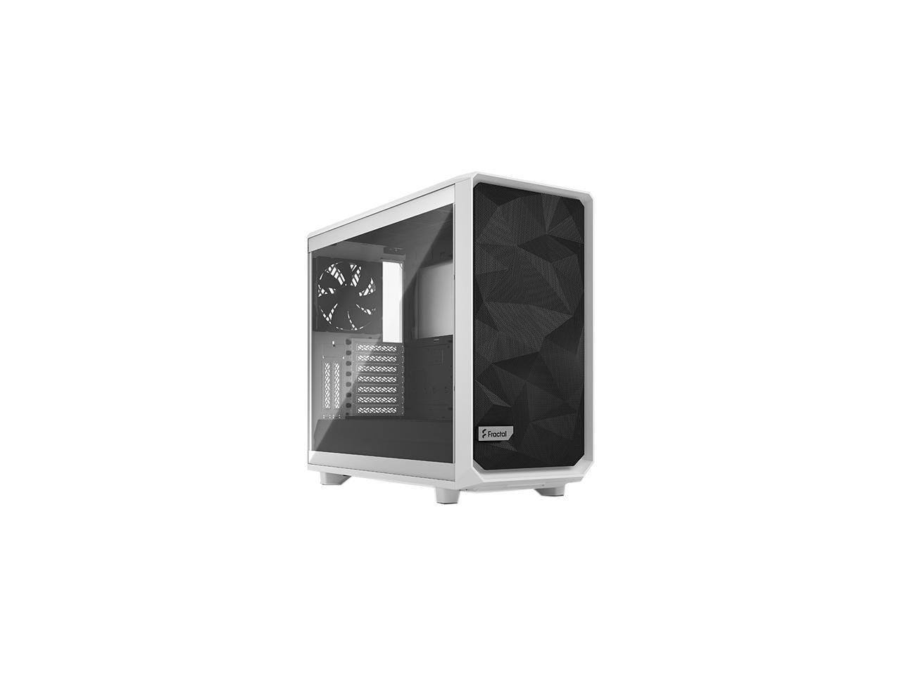 Fractal Design Meshify 2 White ATX Flexible Tempered Glass Window Mid Tower Computer Case, FD-C-MES2A-05