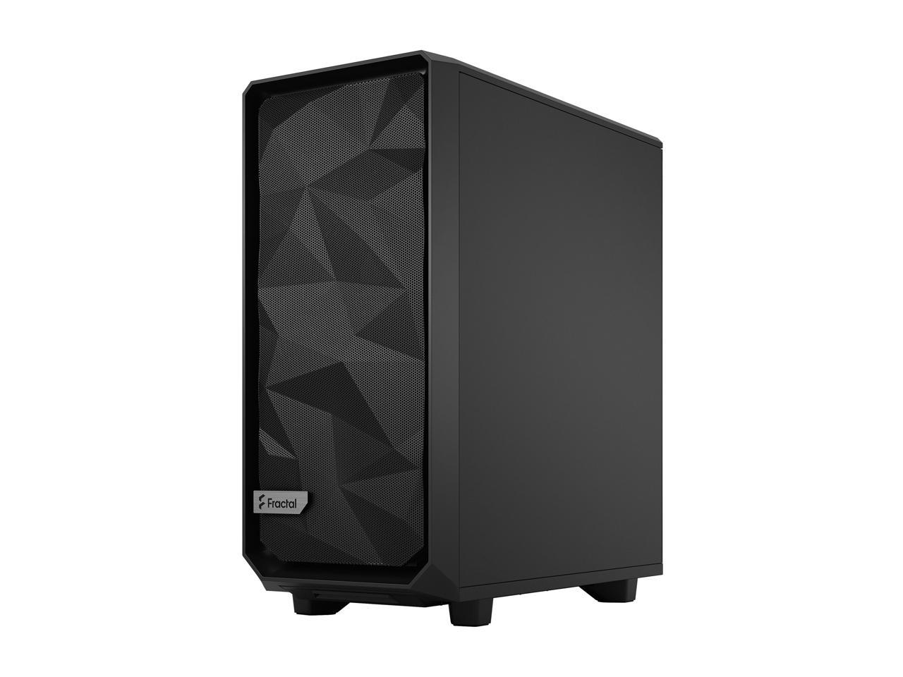 Fractal Design Meshify 2 Compact Black ATX Flexible High-Airflow Light Tinted Tempered Glass Window Mid Tower Computer Case, FD-C-MES2C-03