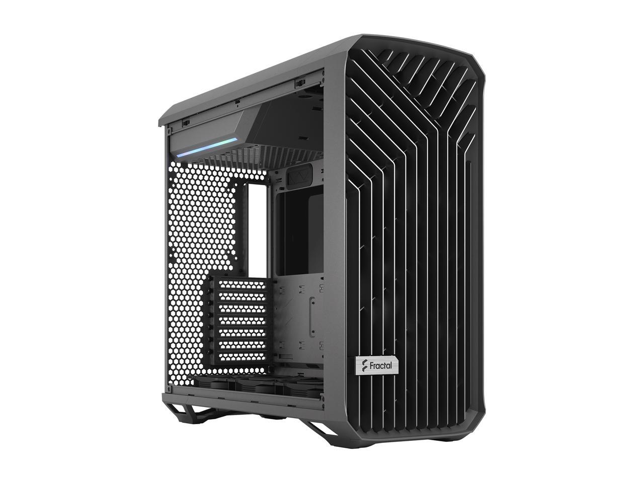 Fractal Design Torrent Gray E-ATX Tempered Glass Window High-Airflow Mid Tower Computer Case