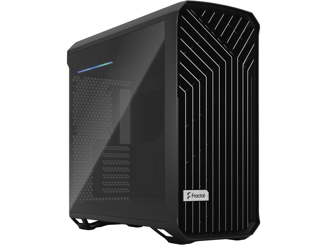Fractal Design Torrent Black E-ATX Dark Tempered Glass Window High-Airflow Mid Tower Computer Case