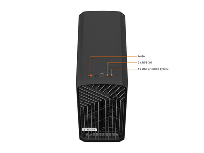 Fractal Design Torrent Compact Black TG Dark Tempered Glass High-Airflow ATX Computer Case