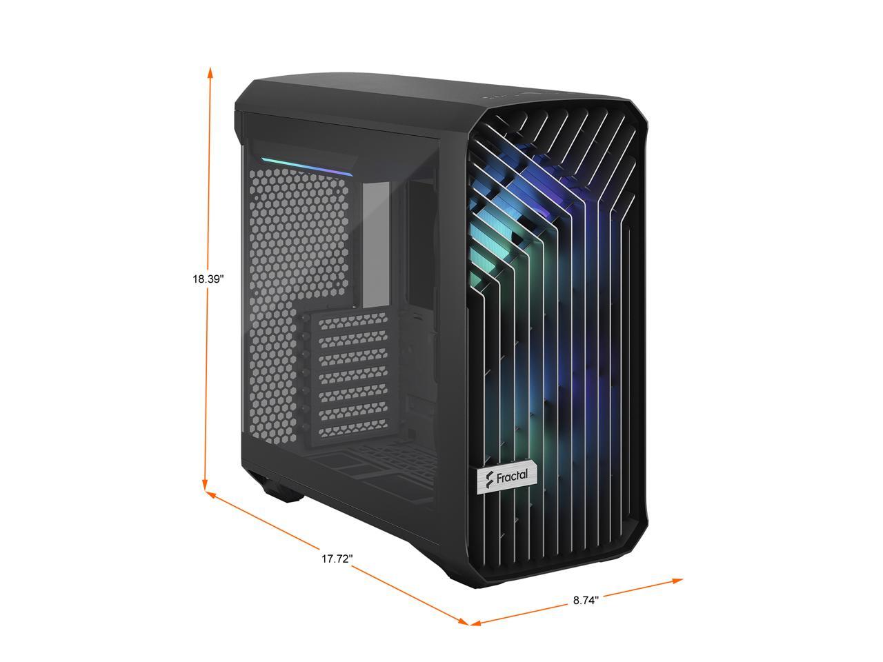 Fractal Design Torrent Compact RGB Black TG Light Tempered Glass High-Airflow ATX Computer Case