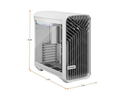 Fractal Design Torrent Compact White Steel / Tempered Glass ATX Mid Tower Computer Case ATX Power Supply
