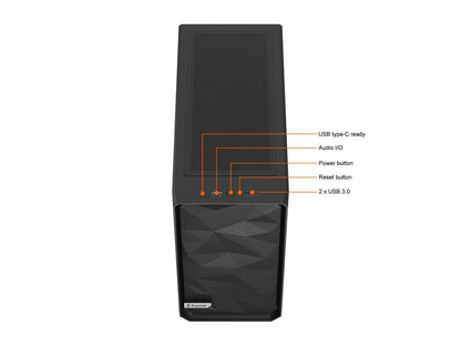 Fractal Design Meshify 2 Lite Black TG Light Tinted Tempered Glass Window ATX Mid Tower Computer Case