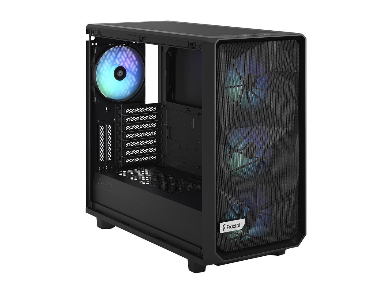 Fractal Design Meshify 2 RGB Black TG Light Tinted Tempered Glass Window ATX Mid Tower Computer Case